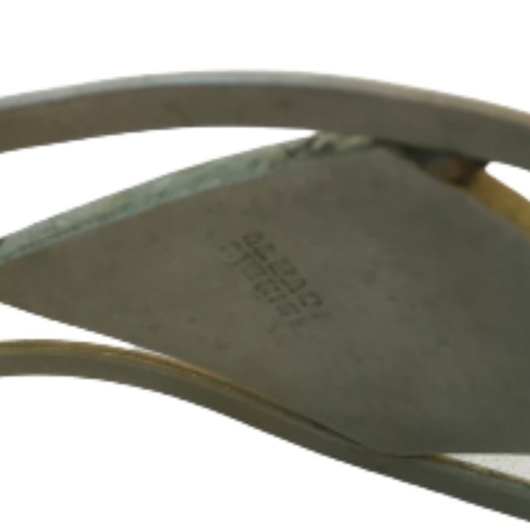 Vintage Silver Moon Star Sky Abalone Cuff Bracelet - Picture 5 of 5